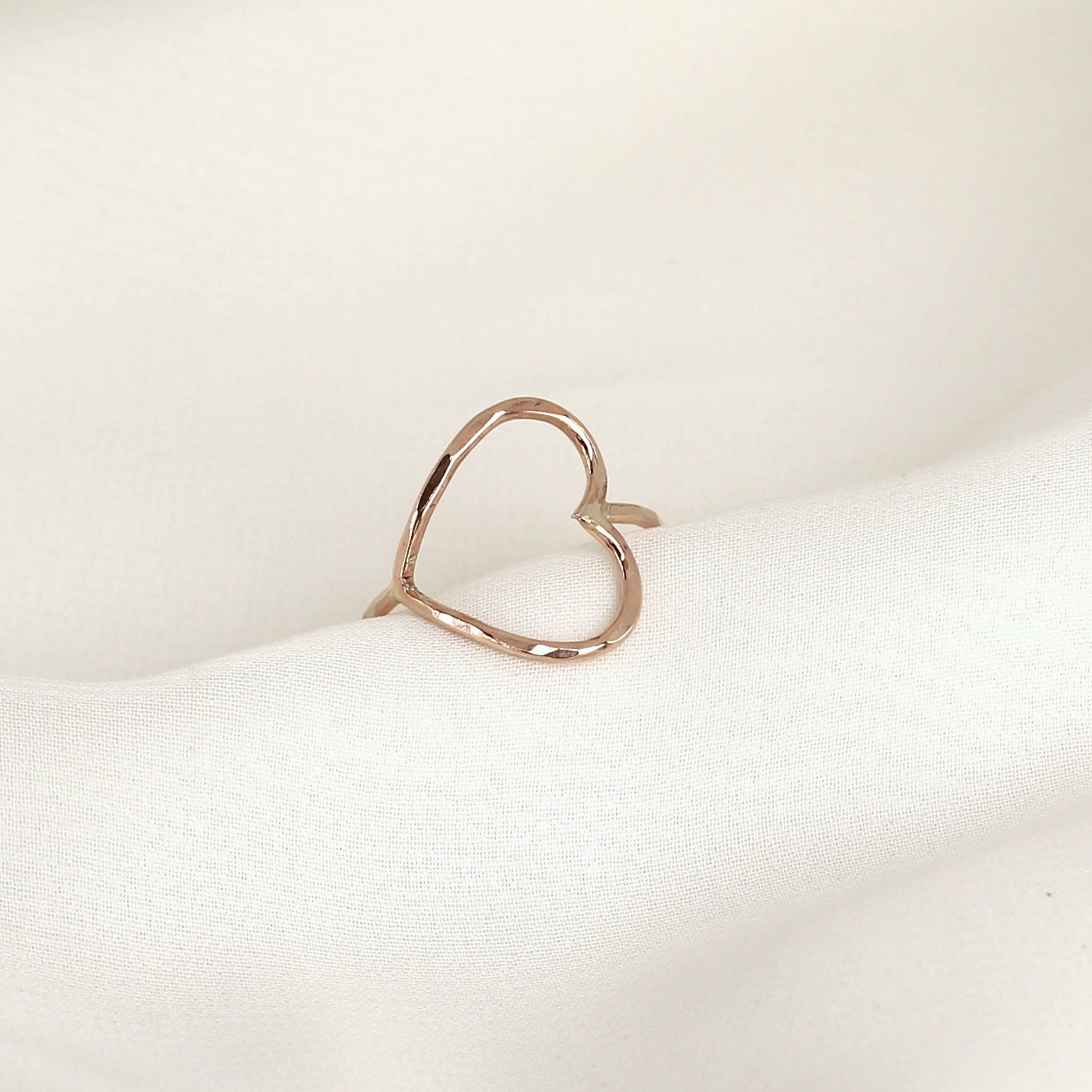 Sideways Open Heart Ring – Lucky Bee Jewelry