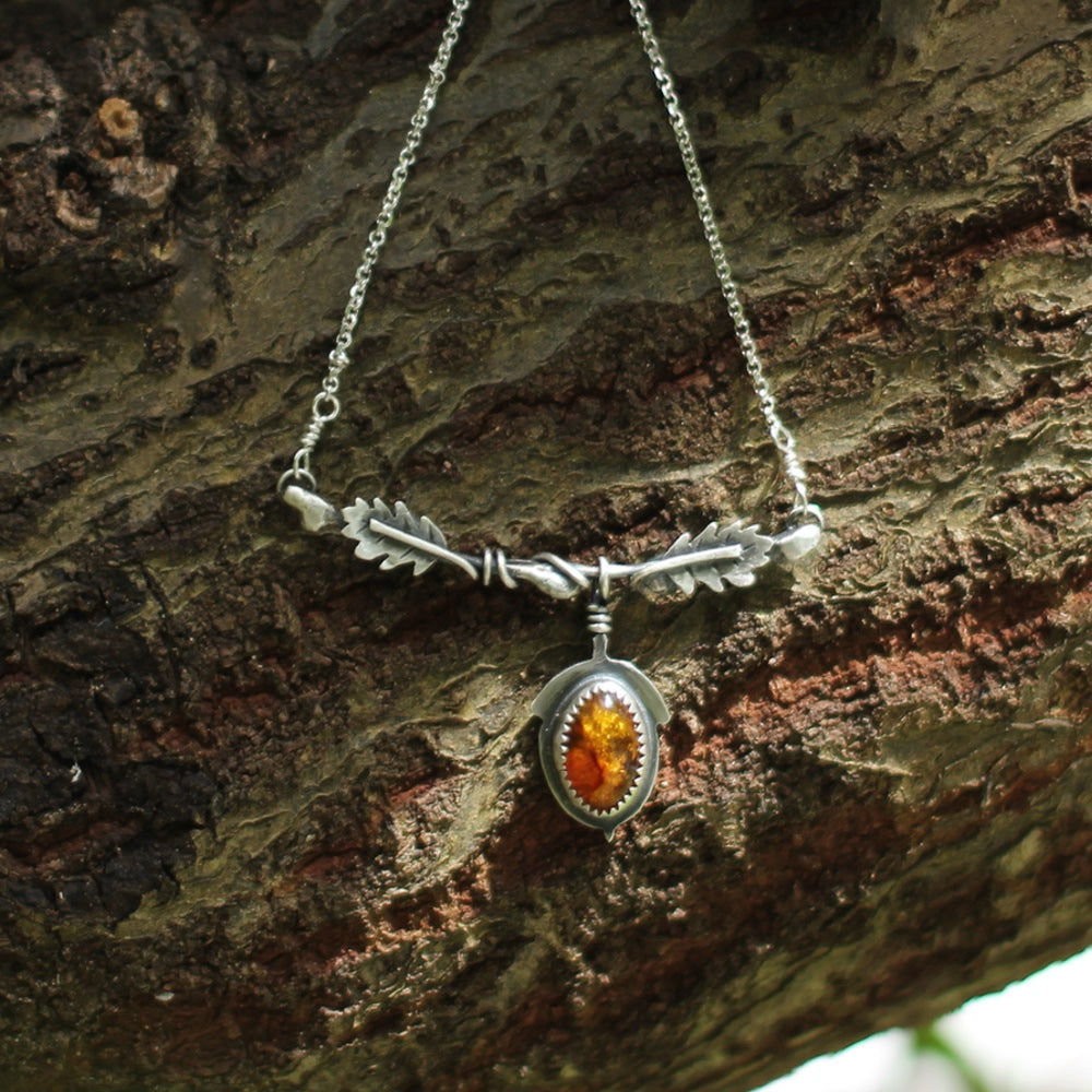 Golden Acorn Necklace
