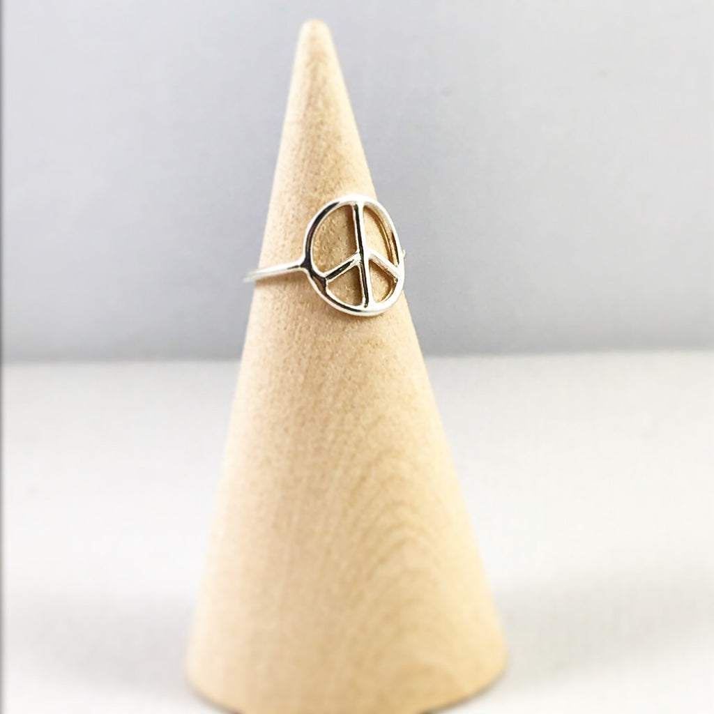 Handmade Sterling Silver Peace Sign Ring